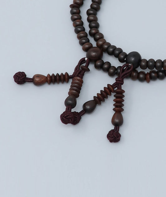 Striped Ebony Bead Bracelet - Kyoto Kanbe Juzu