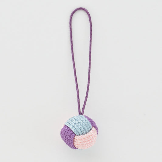 Pure Silk "Monkey's Fist" Braided Charm — Handcrafted in Kyoto