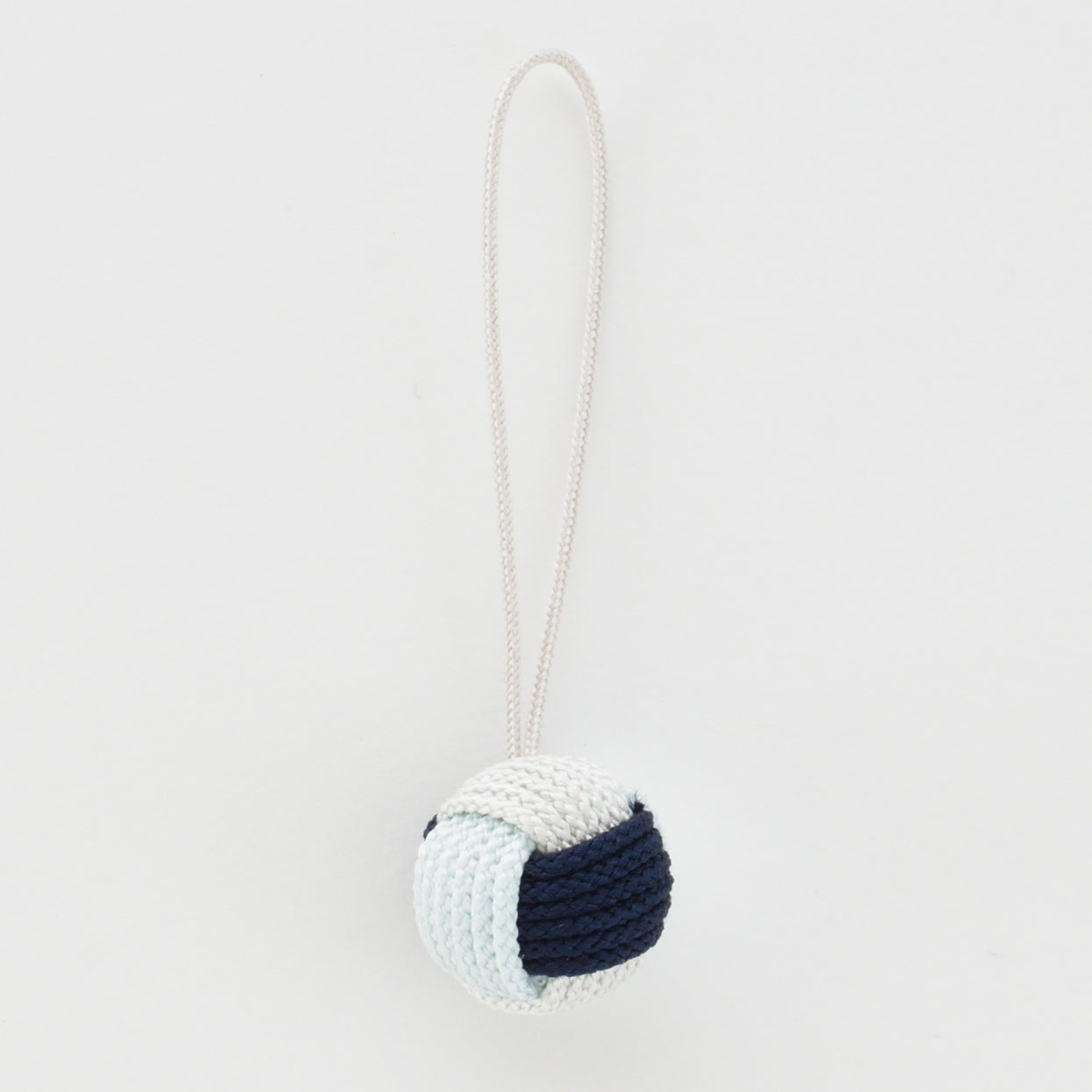 Pure Silk "Monkey's Fist" Braided Charm — Handcrafted in Kyoto