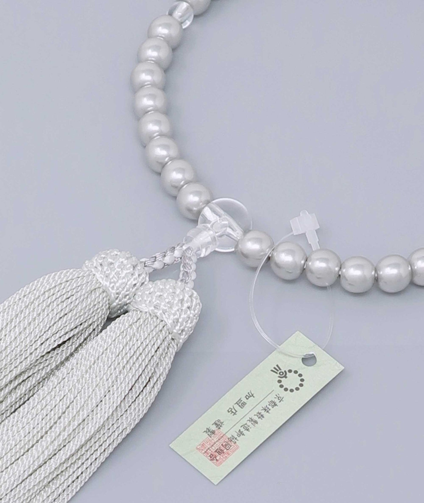 Recycled Gray Pearl Juzu Bead Bracelet - Kyoto Kanbe Juzu