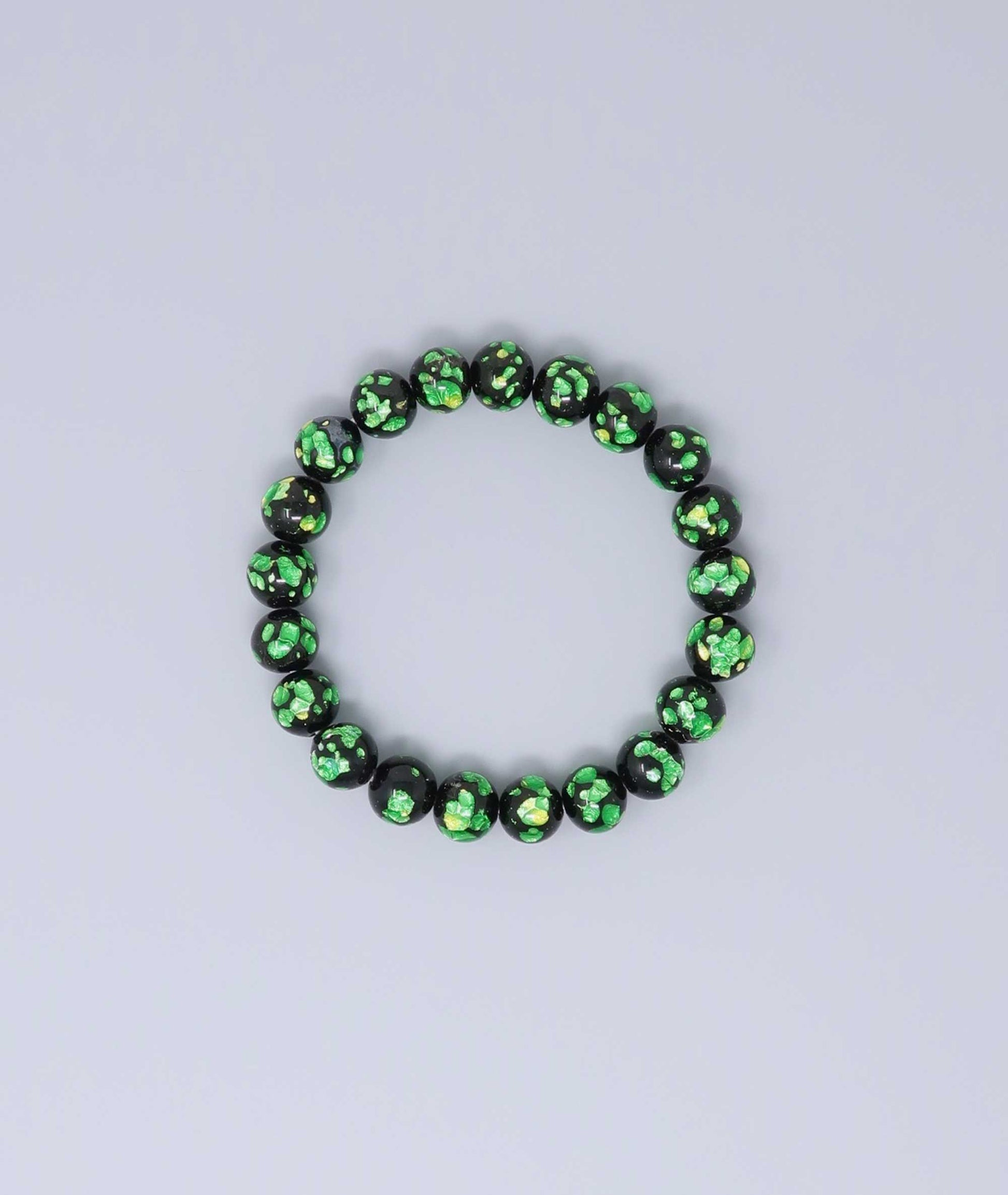 Green Ryukyu Fluorite Prayer Bead Bracelet Natural Japanese Gemstone 10mm - Kyoto Kanbe Juzu