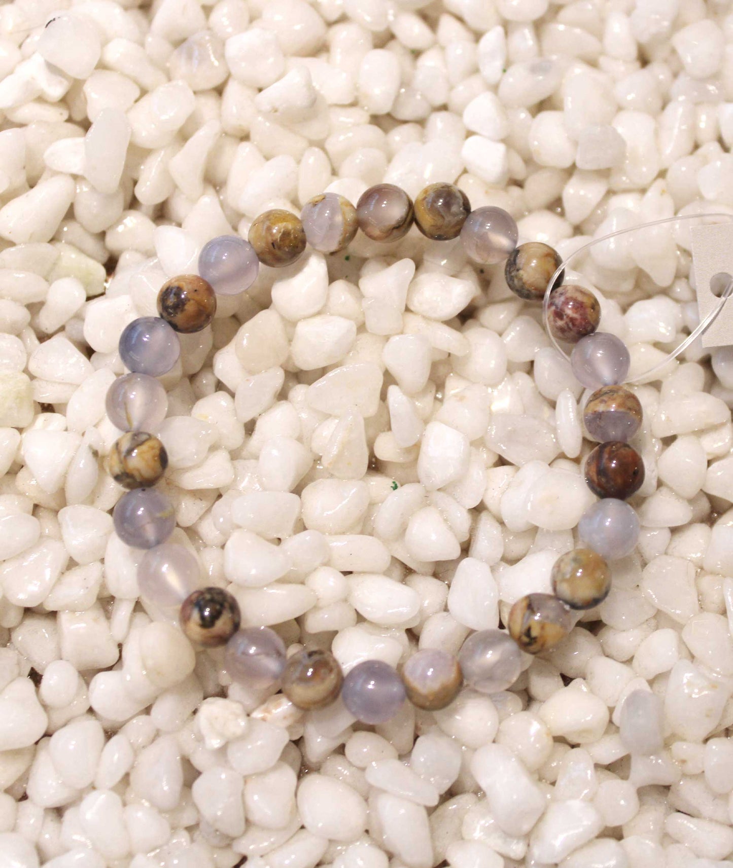 Earth Agate Bead Bracelet - Kyoto Kanbe Juzu