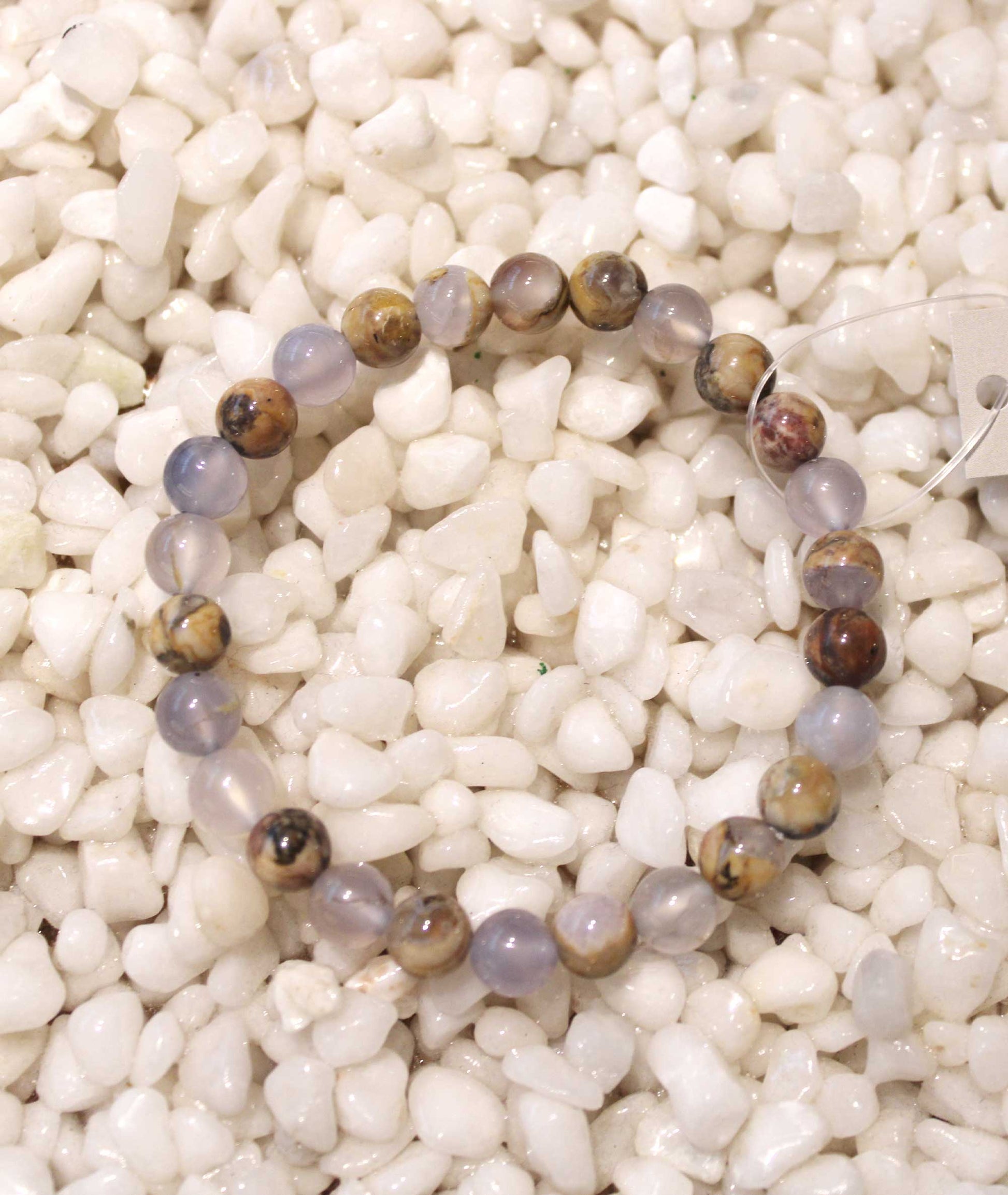 Earth Agate Bead Bracelet - Kyoto Kanbe Juzu