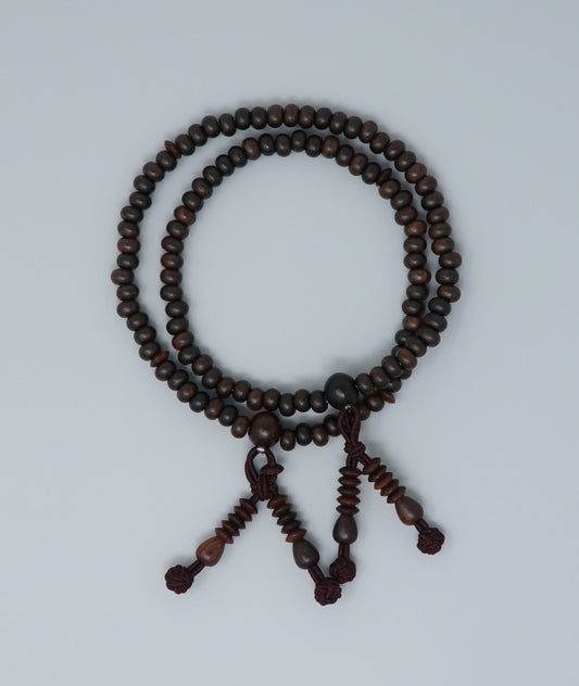 Striped Ebony Bead Bracelet - Kyoto Kanbe Juzu
