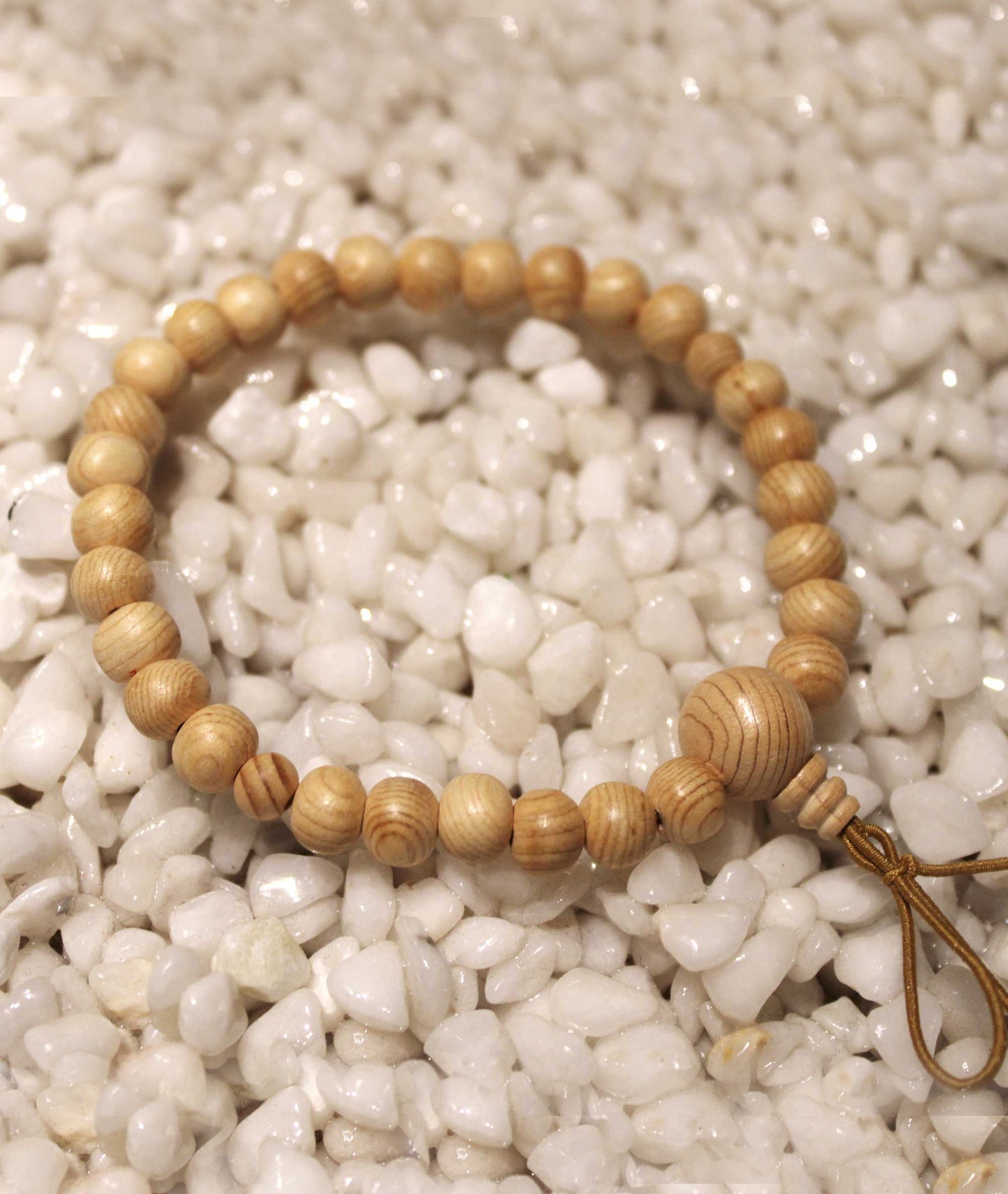 Japanese Hinoki cypress Bead Bracelet - Kyoto Kanbe Juzu