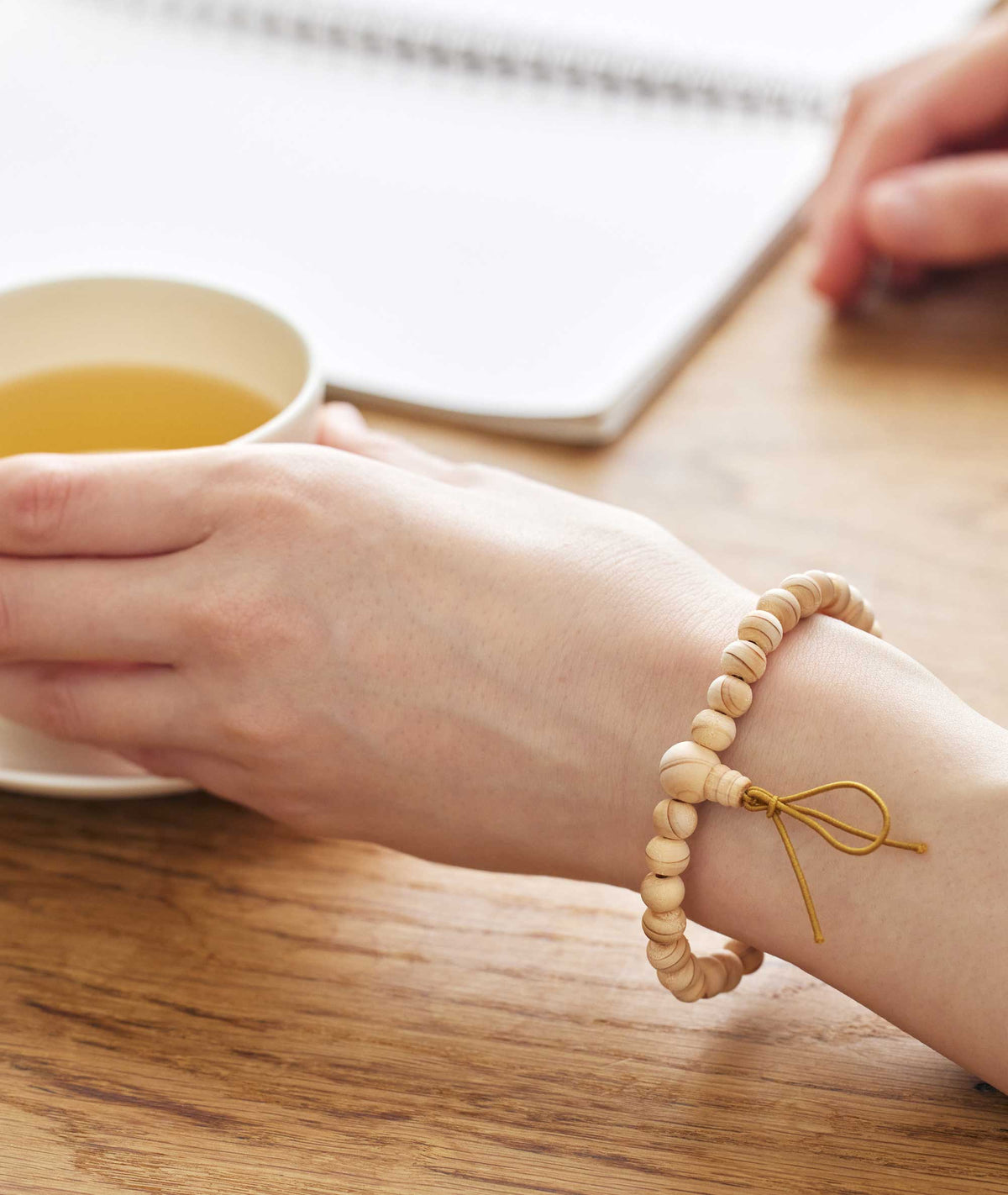 Japanese Hinoki cypress Bead Bracelet - Kyoto Kanbe Juzu