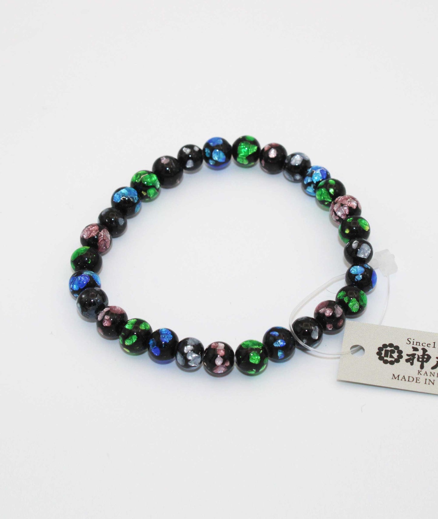 Multicolor Ryukyu Fluorite Prayer Bead Bracelet Natural Japanese Gemstone 7mm - Kyoto Kanbe Juzu