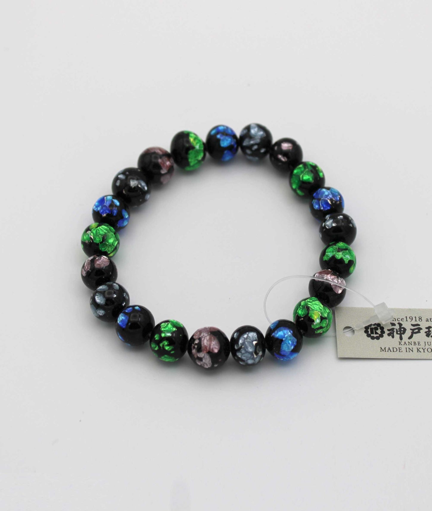 Multicolor Ryukyu Fluorite Prayer Bead Bracelet Natural Japanese Gemstone 10mm - Kyoto Kanbe Juzu