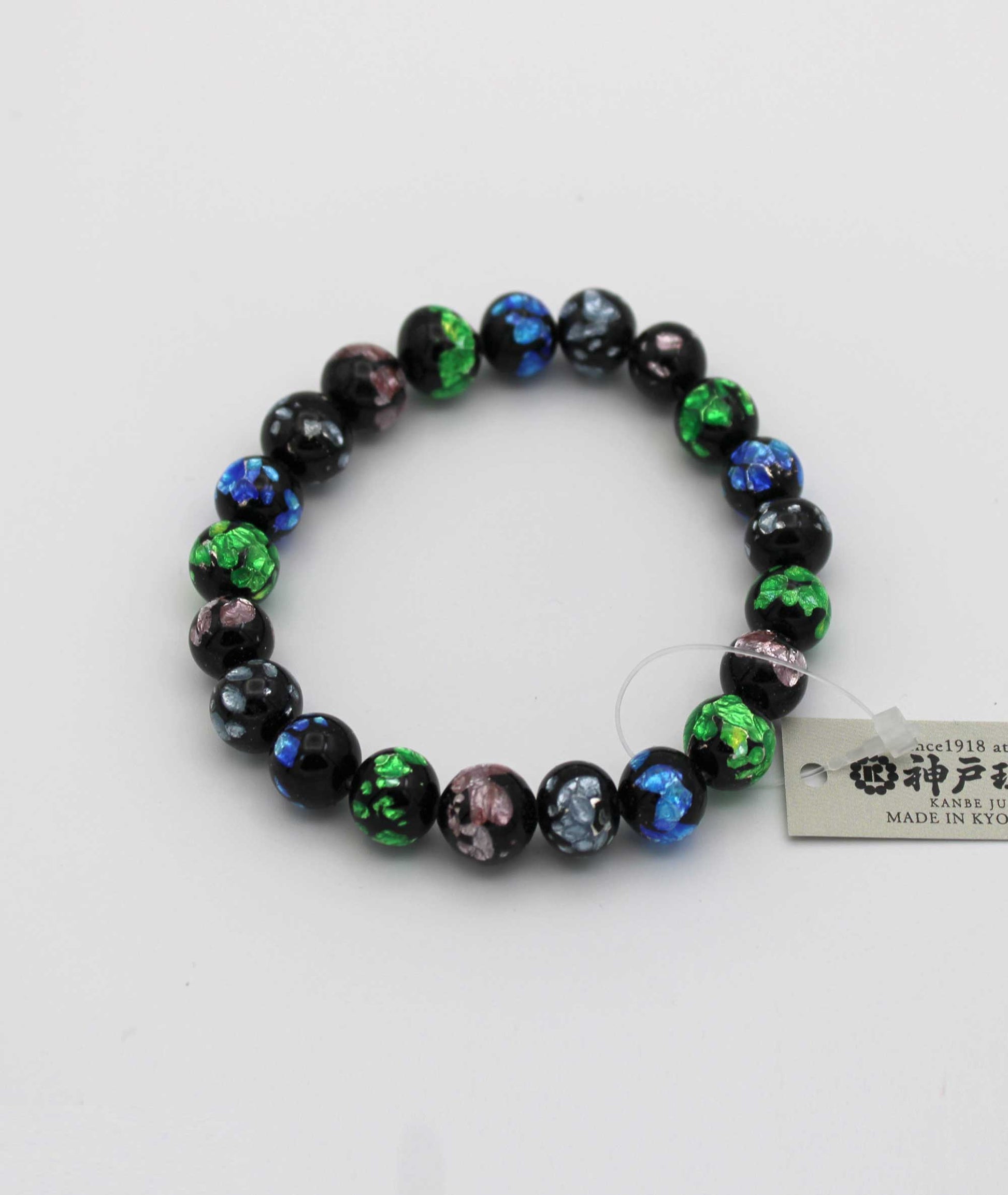 Multicolor Ryukyu Fluorite Prayer Bead Bracelet Natural Japanese Gemstone 10mm - Kyoto Kanbe Juzu
