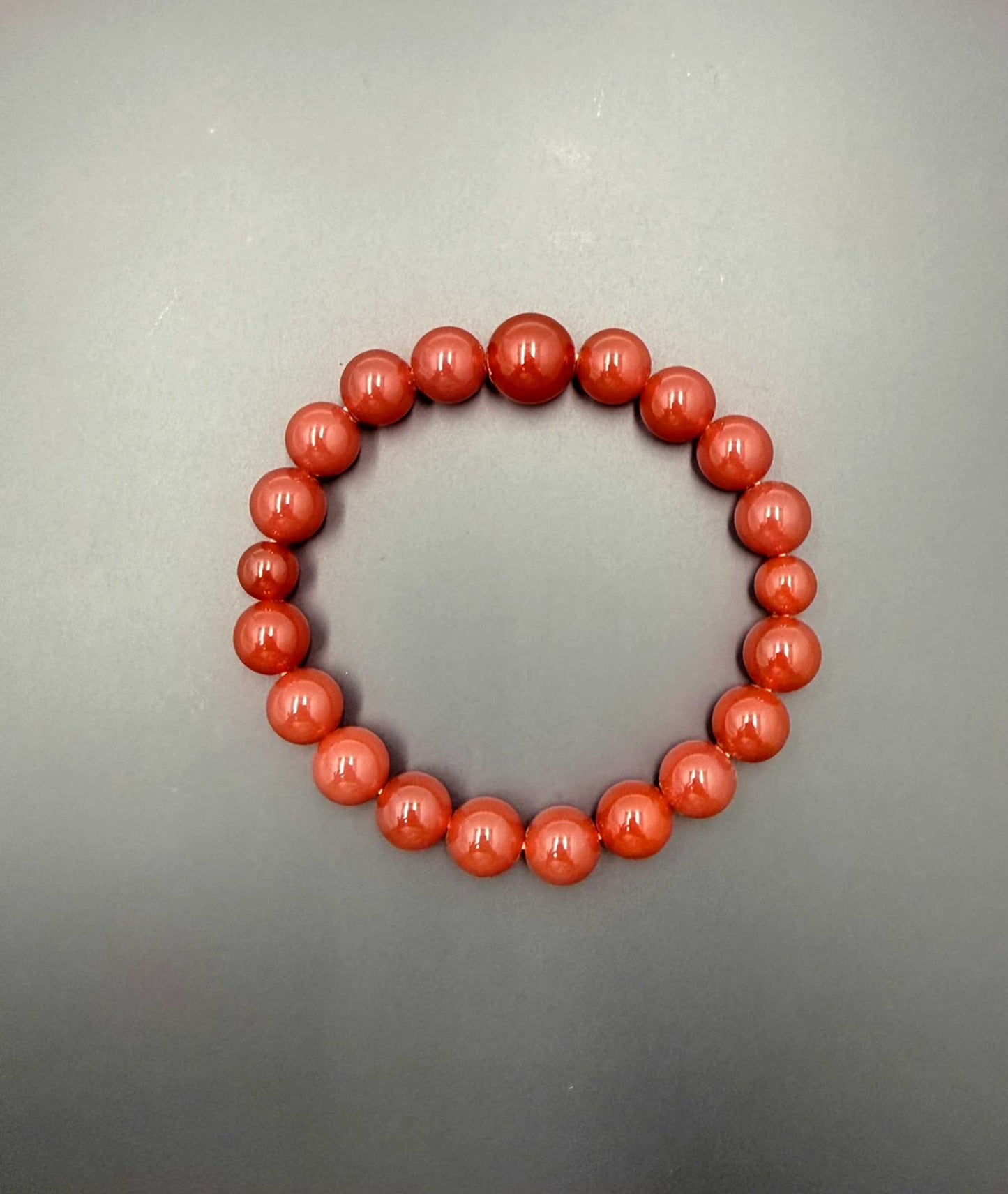 Red Menou Agate Juzu Bead Bracelet - Kyoto Kanbe Juzu Made in Japan