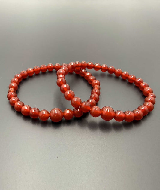 Red Menou Agate Juzu Bead Bracelet - Kyoto Kanbe Juzu Made in Japan