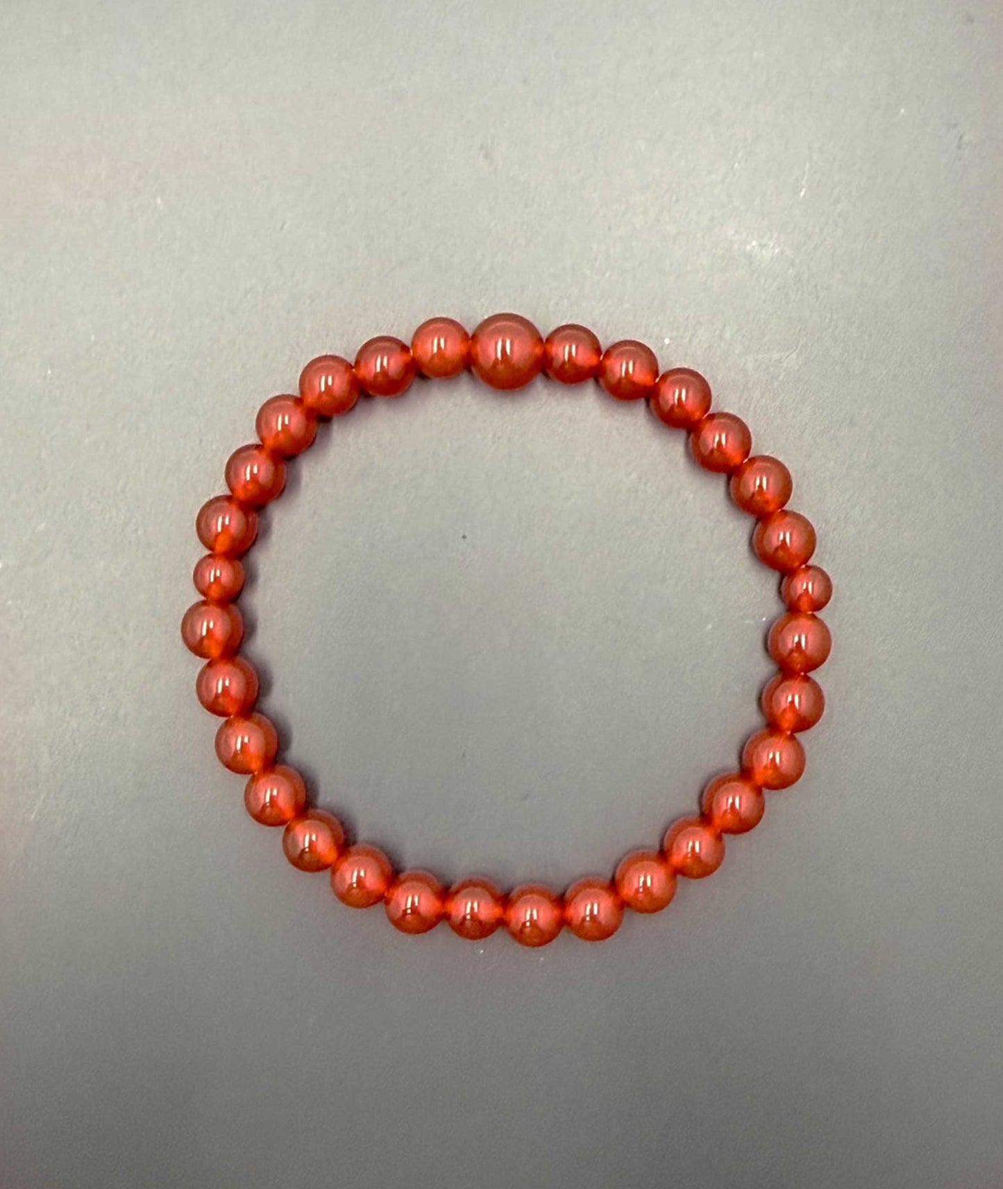 Red Menou Agate Juzu Bead Bracelet - Kyoto Kanbe Juzu Made in Japan