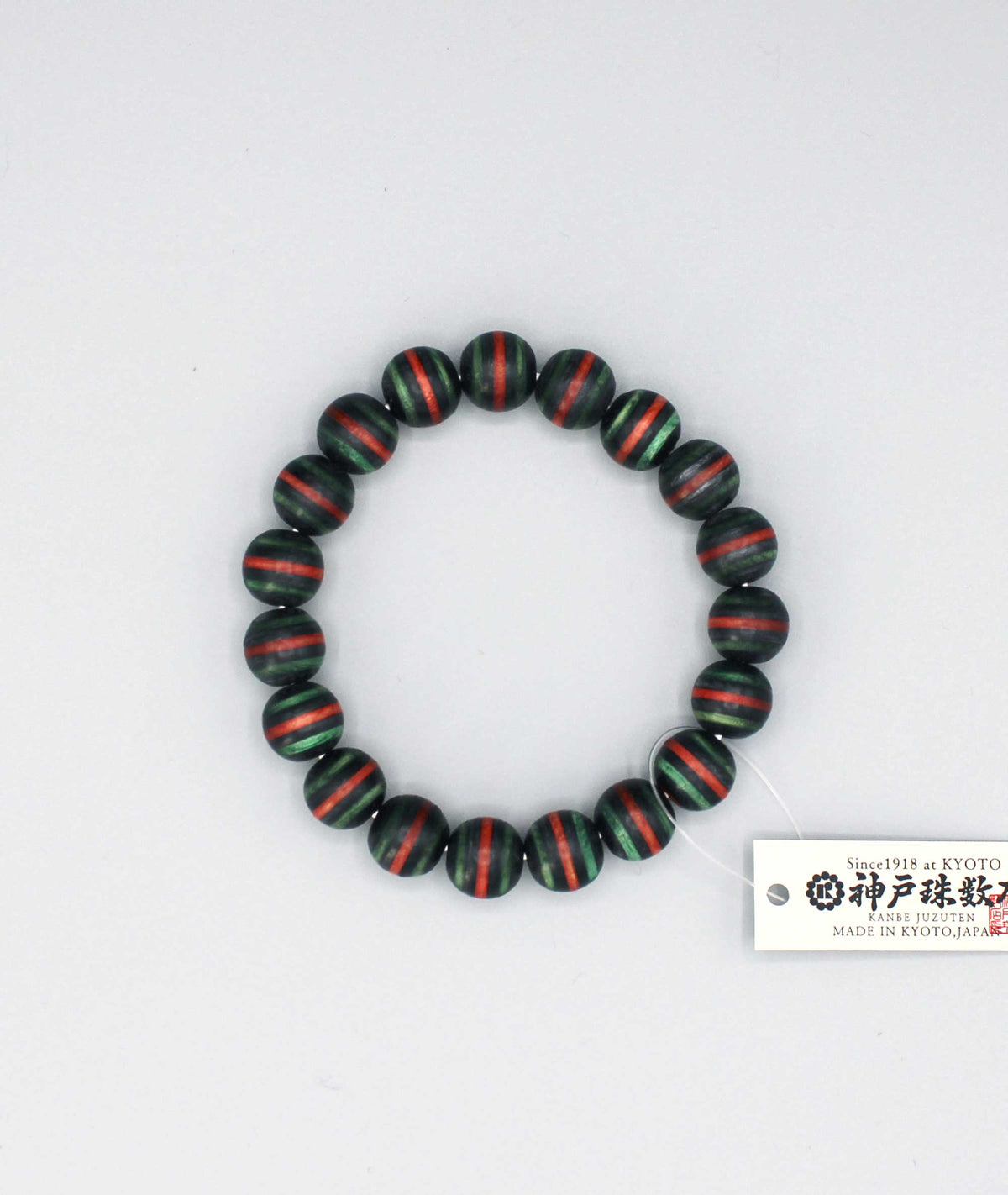 Striped Wood Balance Bracelet - Kyoto Kanbe Juzu