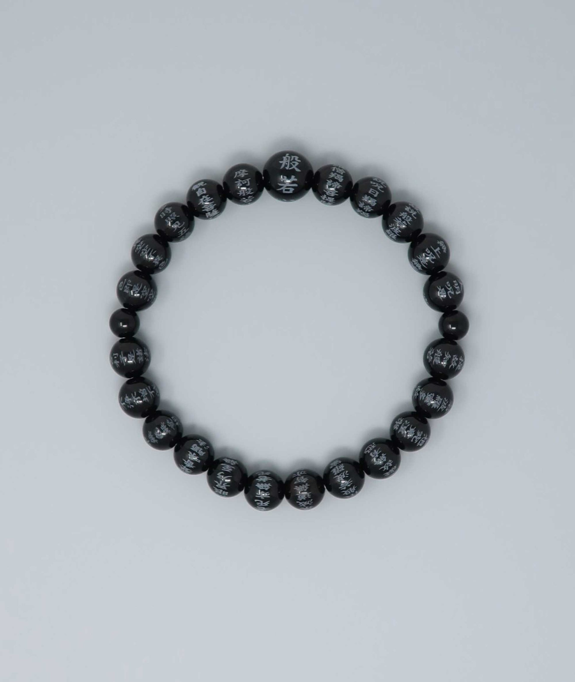 Black Onyx Heart Sutra Eye Juzu Bead Bracelet - Kyoto Kanbe Juzu