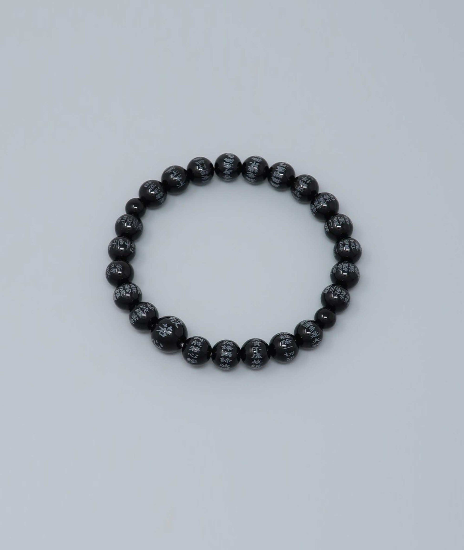 Black Onyx Heart Sutra Eye Juzu Bead Bracelet - Kyoto Kanbe Juzu