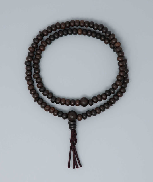 Striped Ebony Juzu Bead Bracelet - Kyoto Kanbe Juzu