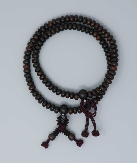 Striped Ebony Juzu Bead Bracelet - Kyoto Kanbe Juzu