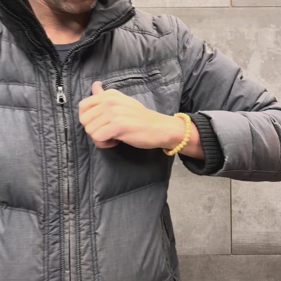 Japanese Hinoki cypress Bead Bracelet - Kyoto Kanbe Juzu